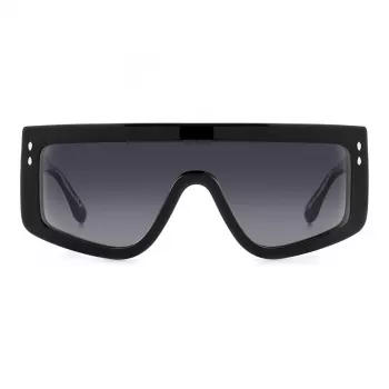 ISABEL MARANT Women's Sunglasses IM-0155-S-807 Oversized Square Black Acetate Frame Dark Grey Polycarbonate Lenses 99mm Lens Width 135mm Temple Length UV400 Protection