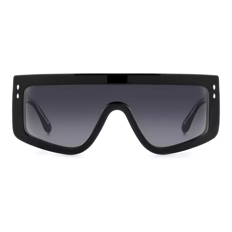 ISABEL MARANT Women's Sunglasses IM-0155-S-807 Oversized Square Black Acetate Frame Dark Grey Polycarbonate Lenses 99mm Lens Width 135mm Temple Length UV400 Protection