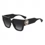 MOSCHINO Women's Sunglasses MOS153-S-807 Black Grey Rectangular 52mm