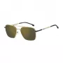 BOSS BOSS1414S0NZ Men's Rectangular Sunglasses - Black Frame Grey Lens 57mm