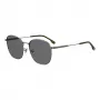 BOSS BOSS1561FSK6L Men's Rectangular Sunglasses - Black Frame Grey Lens 57/20/145 mm