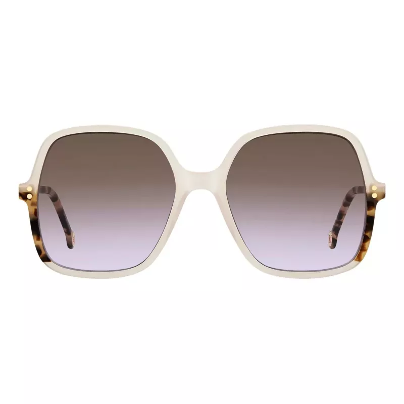 CAROLINA HERRERA Women's Sunglasses HER0244SSZJ Cat Eye Black Acetate Grey Gradient Lens 56/18/140 mm