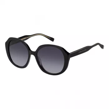 Tommy Hilfiger Women's TH-2106-S-807 Sunglasses - Black Frame, Grey Lens, 54mm