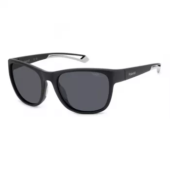 POLAROID SPORT PLD7051S003 Unisex Sunglasses - Black Frame Grey Polarized Lens 57mm