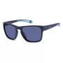 Polaroid Sport PLD7052SFLL Men's Rectangular Polarized Sunglasses - Black/Grey 56mm