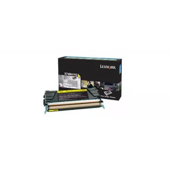 Lexmark X748H1YG Original Return Program Toner Cartridge Yellow High Yield 10,000 Pages for X748 Series