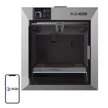 QIDI Max 4 3D Printer - Large Format FDM 3D Printer with 300mm³ Build Volume, CoreXY, Klipper Firmware, Direct Drive Extruder, Auto Leveling, Enclosed Chamber, Wi-Fi & Ethernet