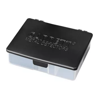 GARRETT Keepers Find Box - Black, 4-Compartment Storage for Metal Detecting Finds