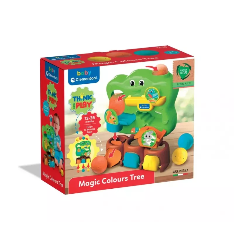 Clementoni Baby Logical Toy – Magic Colorful Tree with Balls 17580