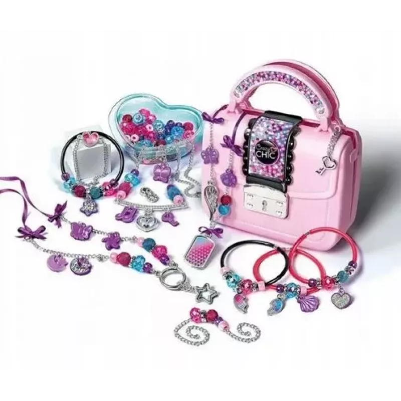 Crazy Chic DIY Set: Crazy Handbag with Beads & Bracelets Clementoni 17651