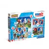 Clementoni Educational Set Puzzle, Memo & Blocks Sonic 28389