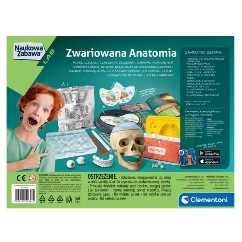 Clementoni Scientific Fun Crazy Anatomy Kit - Polish Language - 50697