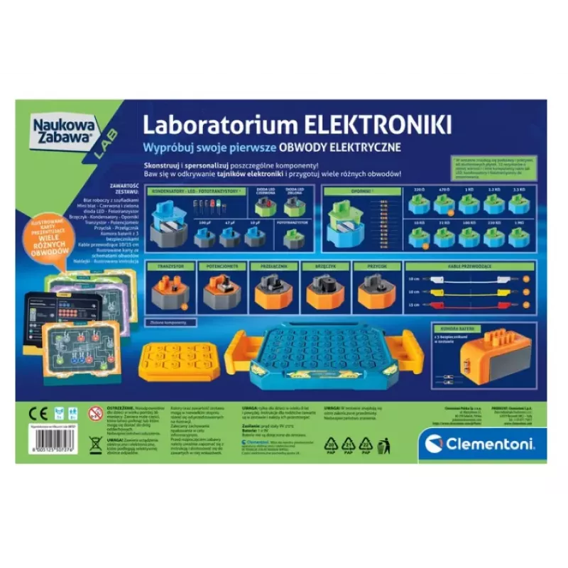 Clementoni Science Fun Electronics Laboratory Polish Language 21284