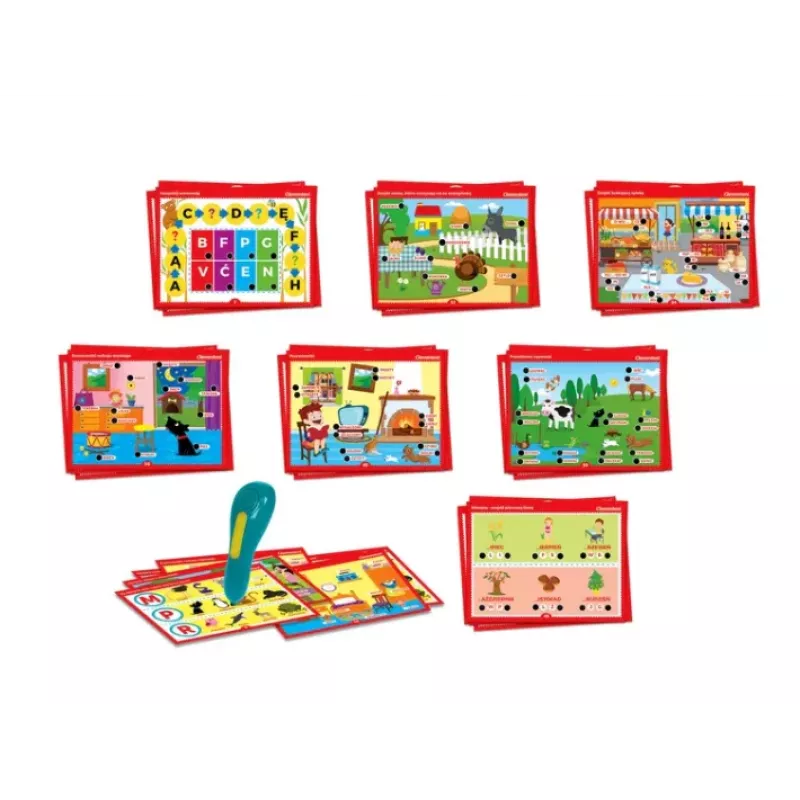 Clementoni Talking Pen 500 Questions Letters and Words Learn While Having Fun Polish Language 50780