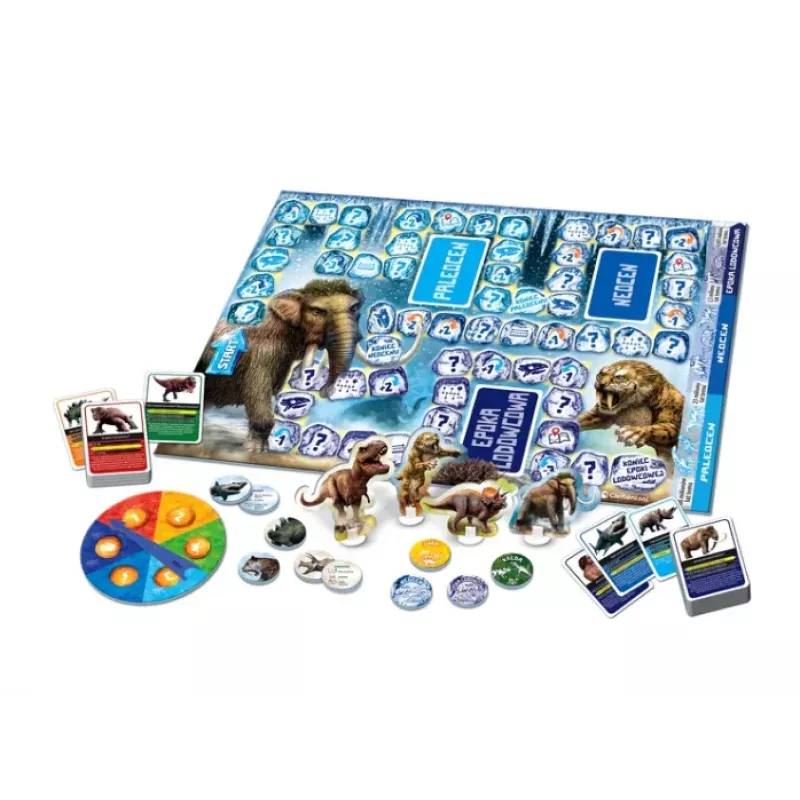 Board Game Quiz Dinosaurs & Prehistory Ice Age Edition Polish Language Clementoni 50804