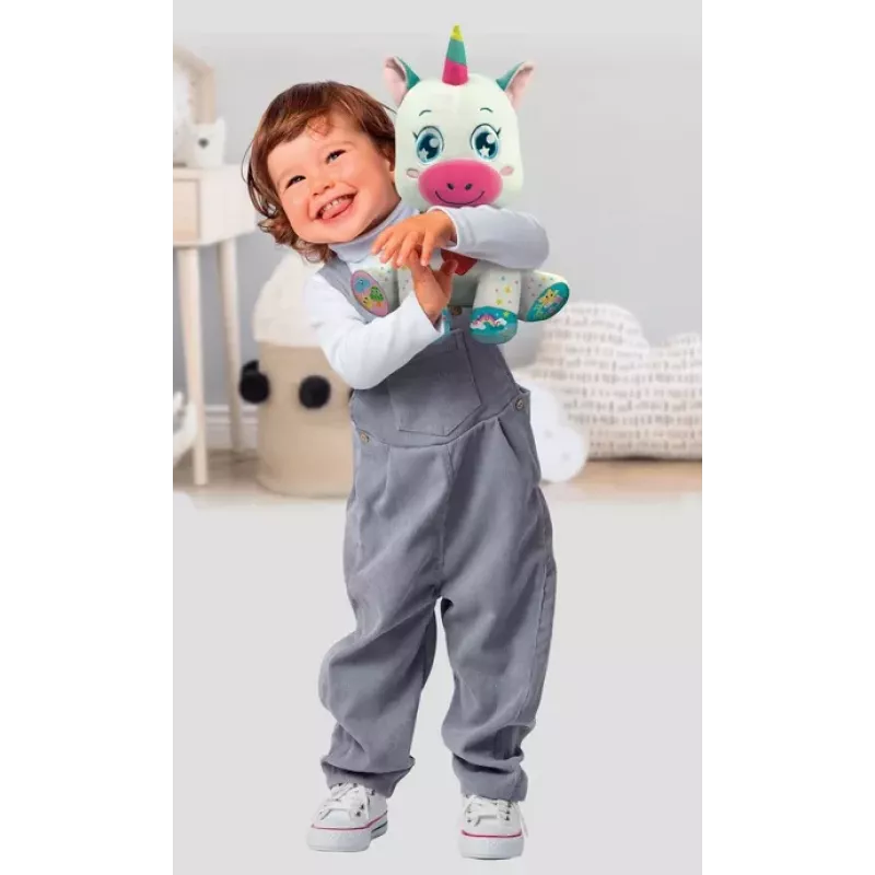 Clementoni Sweet Interactive Plush Unicorn Lights & Sings Polish Language 50937