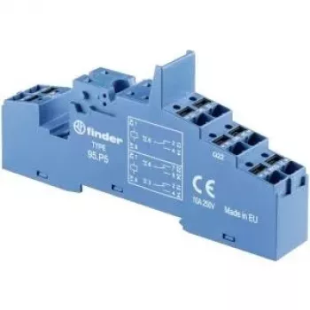 Finder 95.P5 Relay Socket, Screw Terminal, 8-Pin, DIN Rail Mount