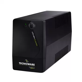 TECNOWARE UPS ERA PLUS 600 SCHUKO Line-Interactive 600VA/360W, 12V 7Ah Battery, 2 Schuko Sockets, USB, Black