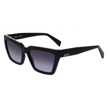 LIU JO Women's Cat Eye Sunglasses LJ793SR-001 - Black Frame Grey Lens 57mm