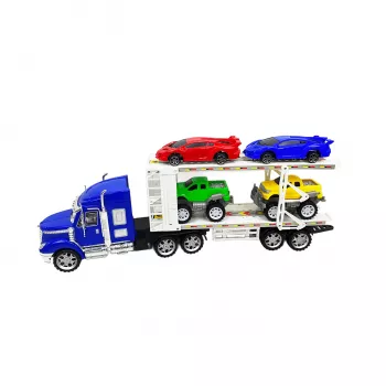 Koala Games G2591 Car Transporter Truck with 4 Die-Cast Cars