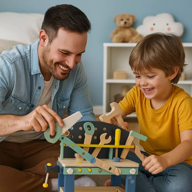Koala Games G2595 Wooden Workbench With Accessories