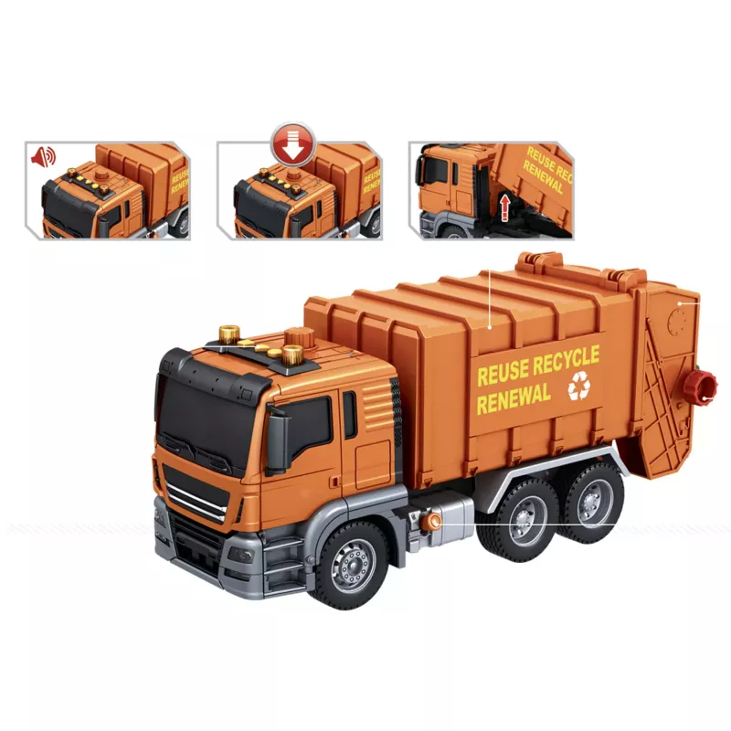 Koala Games G2596 Garbage Truck - Friction Powered Toy Vehicle with Lights and Sounds