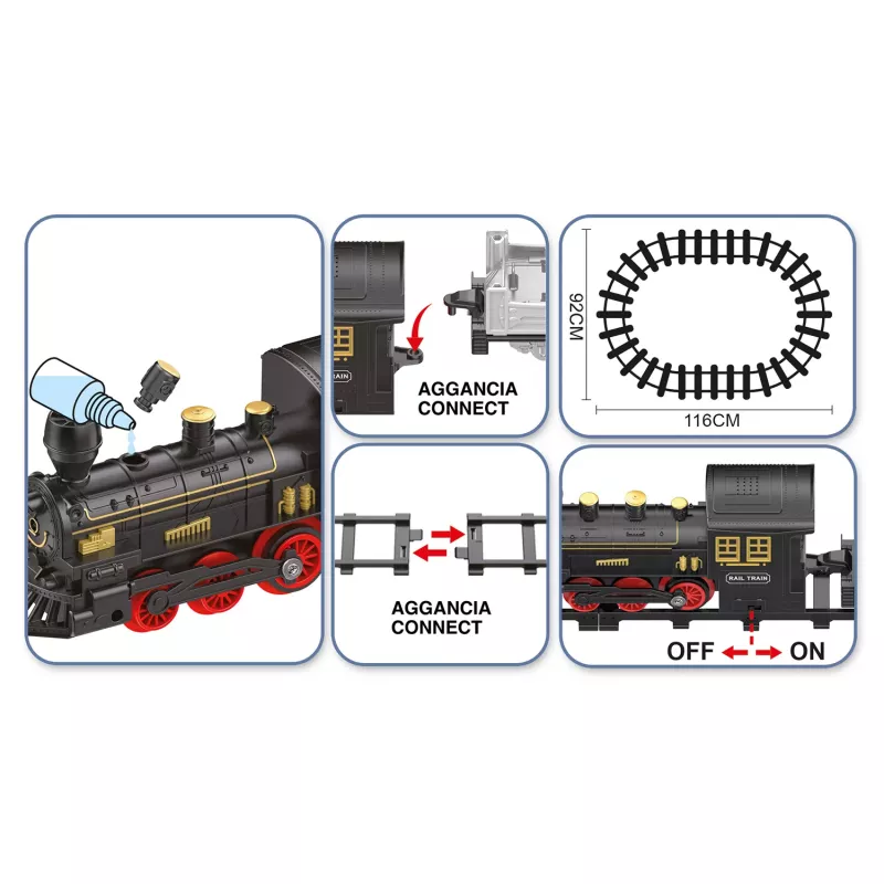 Koala Games G2599 Steam Cargo Train Electric Toy Train Set