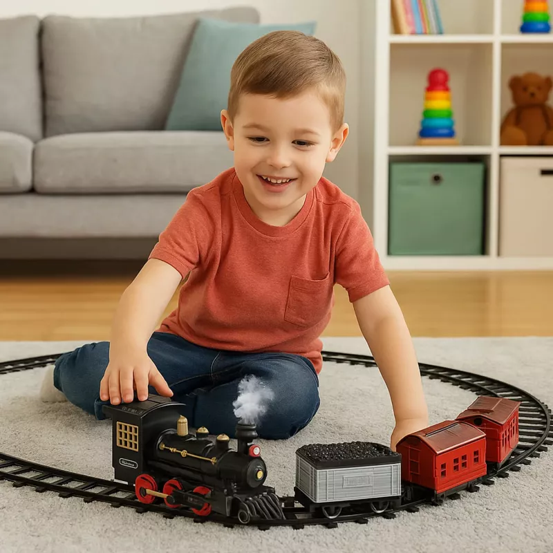 Koala Games G2599 Steam Cargo Train Electric Toy Train Set