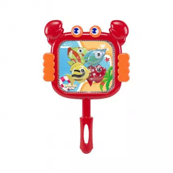 Koala Games G2663 Crab-Shaped Fishing Net - Red/Orange, Durable Plastic & Polyester Mesh, CE Certified, for Water Play, Beach, Pool, Bath, Ages 3+
