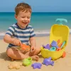 Koala Games G2670 Beach Trolley With Accessories - 7 Piece Sand Play Set for Toddlers, Multi-Colour