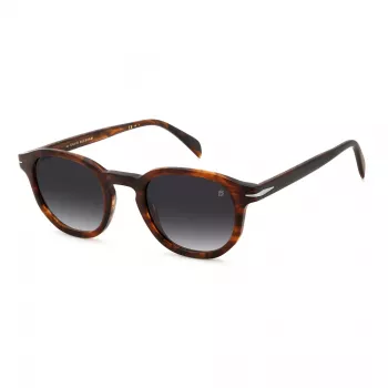 DAVID BECKHAM DB-1007-S-0CJ Men's Square Acetate Sunglasses Havana/Grey 49/24/145 mm