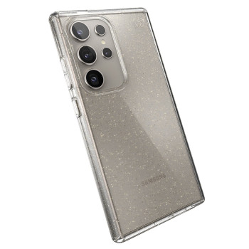 Speck Presidio Lux Glitter Case for Samsung Galaxy S24 Ultra (Clear / Gold Glitter)