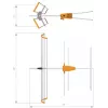 TELEVES Yagi V BIII VHF Antenna, 5 Elements, 174-230 MHz, 7.5 dBi, F-Type Connector, Outdoor, Black