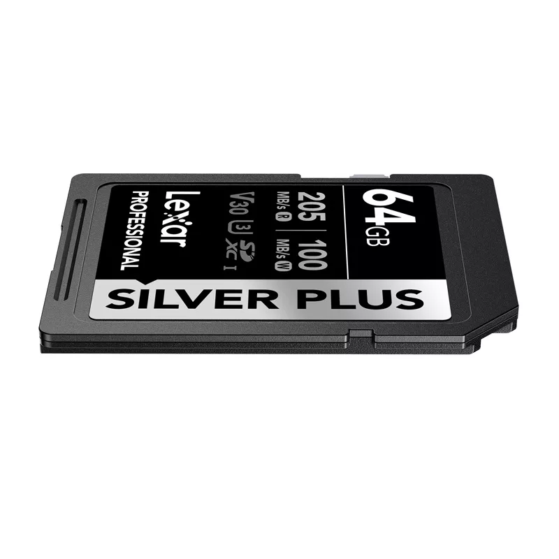 Lexar Professional SILVER PLUS SDXC 64GB Memory Card UHS-I U3 V30 A2