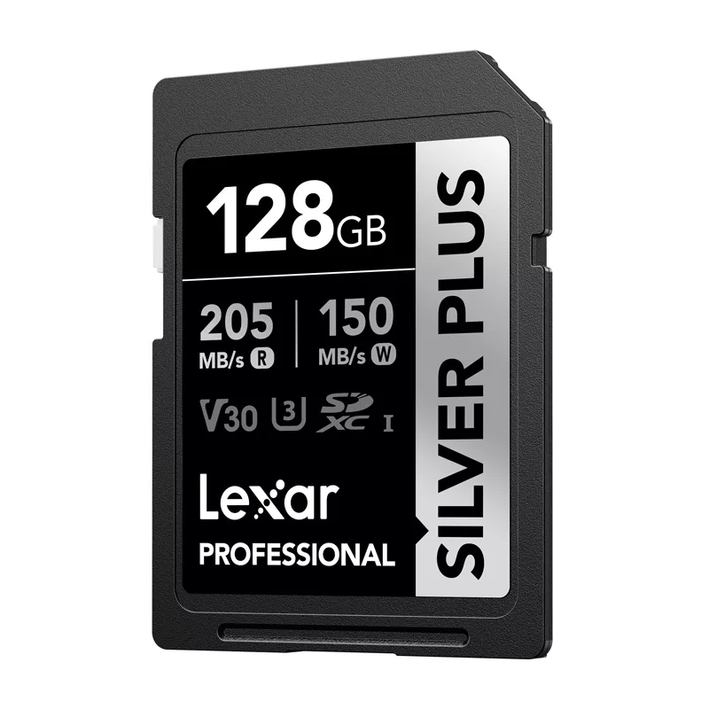 Lexar Professional SILVER PLUS SDXC 128GB Memory Card UHS-I U3 V30