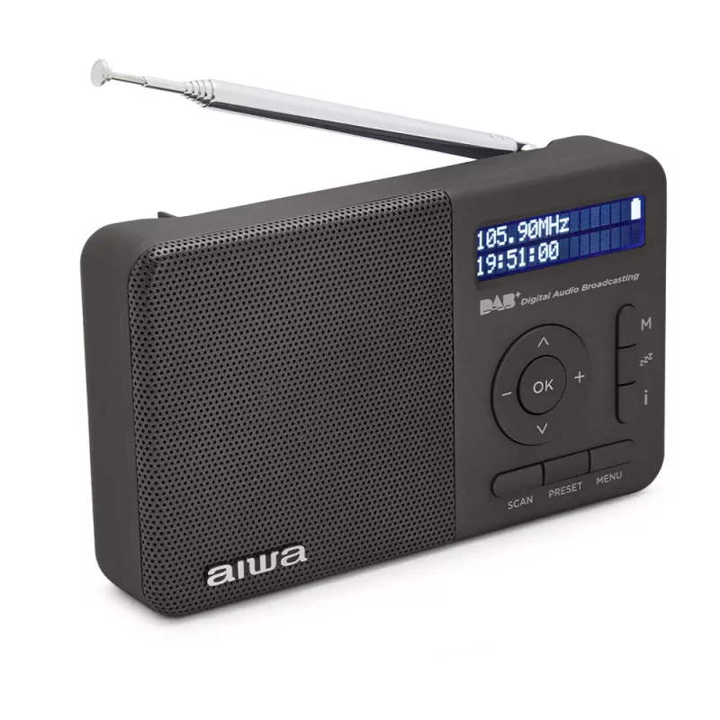 Aiwa RD-40DAB/BK Black DAB+ & FM Portable Radio with Bluetooth