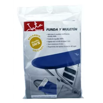 Jata RF8N Spare Cover For 848N Ironing Board - Cotton Cover with Foam Underlayer, Elastic Fastening, Heat Resistant, Steam Permeable, Washable