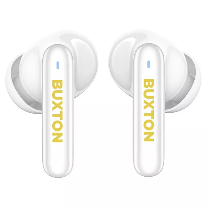 Buxton BTW 7200 White Tuya - In-Ear True Wireless Stereo (TWS) Bluetooth 5.1 Earbuds with Charging Case, IPX4, White