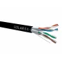 Solarix SXKD-6A-STP-PE Cat6A F/UTP Solid Copper Outdoor Installation Cable, PE, Black, 500m Reel