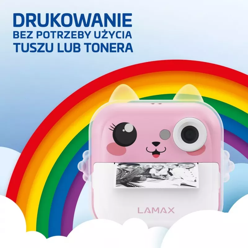 LAMAX InstaKid2 Plus Kids' Instant Digital Camera, Pink
