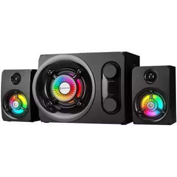 Rampage RMS-G8 25W Portable Bluetooth Speaker with RGB Lighting, TWS, FM Radio, Black