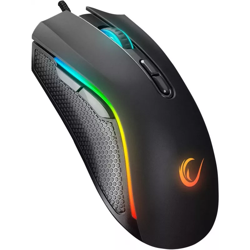 Rampage SMX-R44V2 12800 DPI RGB LED 1kHz HUANO Macro Gaming Mouse Black