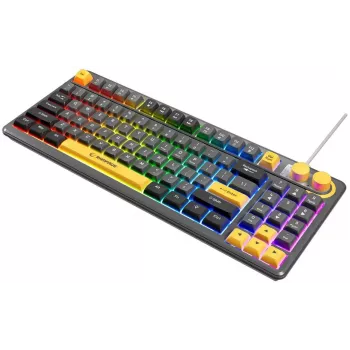 Rampage CYCLONE KNOB RGB 90% Mechanical Keyboard, Outemu Blue Switches, Black