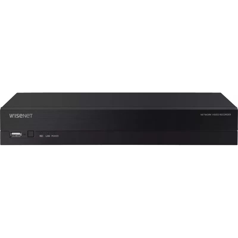 Hanwha Vision Network Video Recorder 8 IP Channels H.265 60Mbps without HDD HDMI PoE Switch