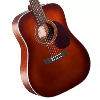 Cort Earth 70 BR Acoustic Guitar - Dreadnought, Solid Sitka Spruce Top, Mahogany Back & Sides, Natural Satin