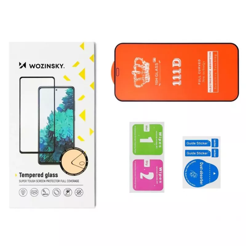 Wozinsky 2x Set Super Tough Full Glue Tempered Glass Full Screen with Frame Case Friendly for Samsung Galaxy A53 5G Black