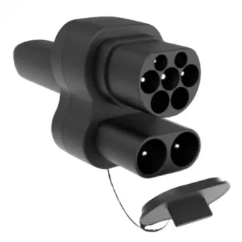 HISMART CCS2 to NACS (Tesla) EV Charging Adapter - 250 kW DC Fast Charging, 11.5 kW AC, IP55, Black