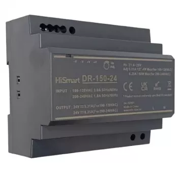 HISMART DR-150-24 DIN Rail Power Supply 24V 6.25A 150W