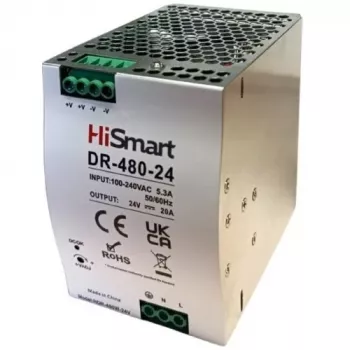HISMART DR-480-24 DIN Rail Power Supply 24V 20A 480W