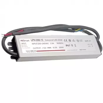 HISMART LPV-200-12 Power Supply 12V 16.5A 200W IP67